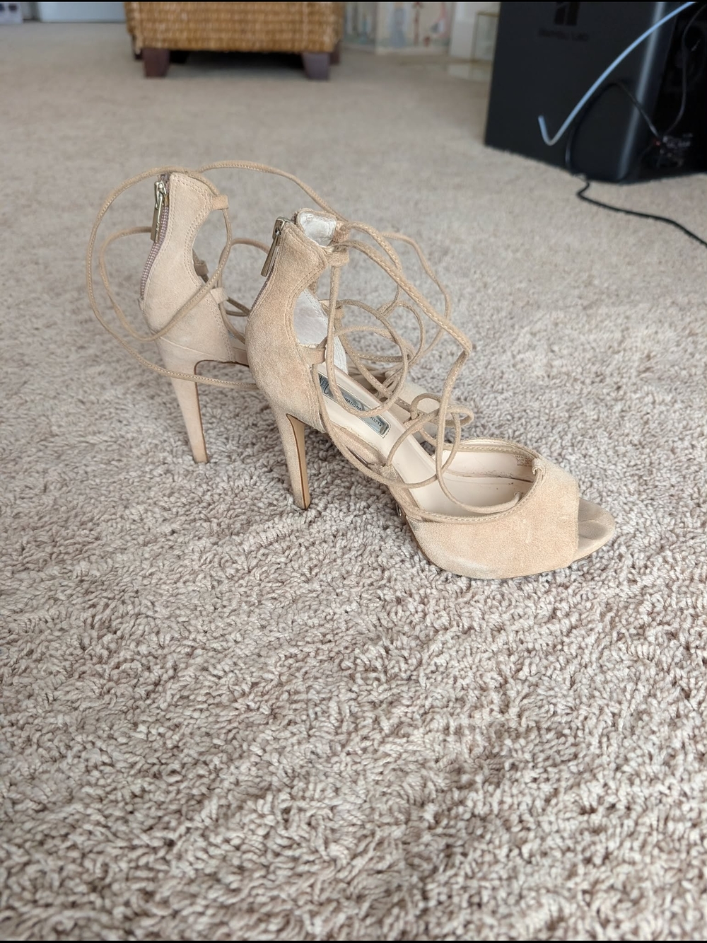 Suede Nude Stilletos Size 7.5
